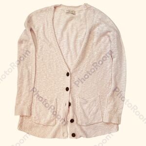 Abercrombie & Fitch Soft Pink Boyfriend Cardigan Size L